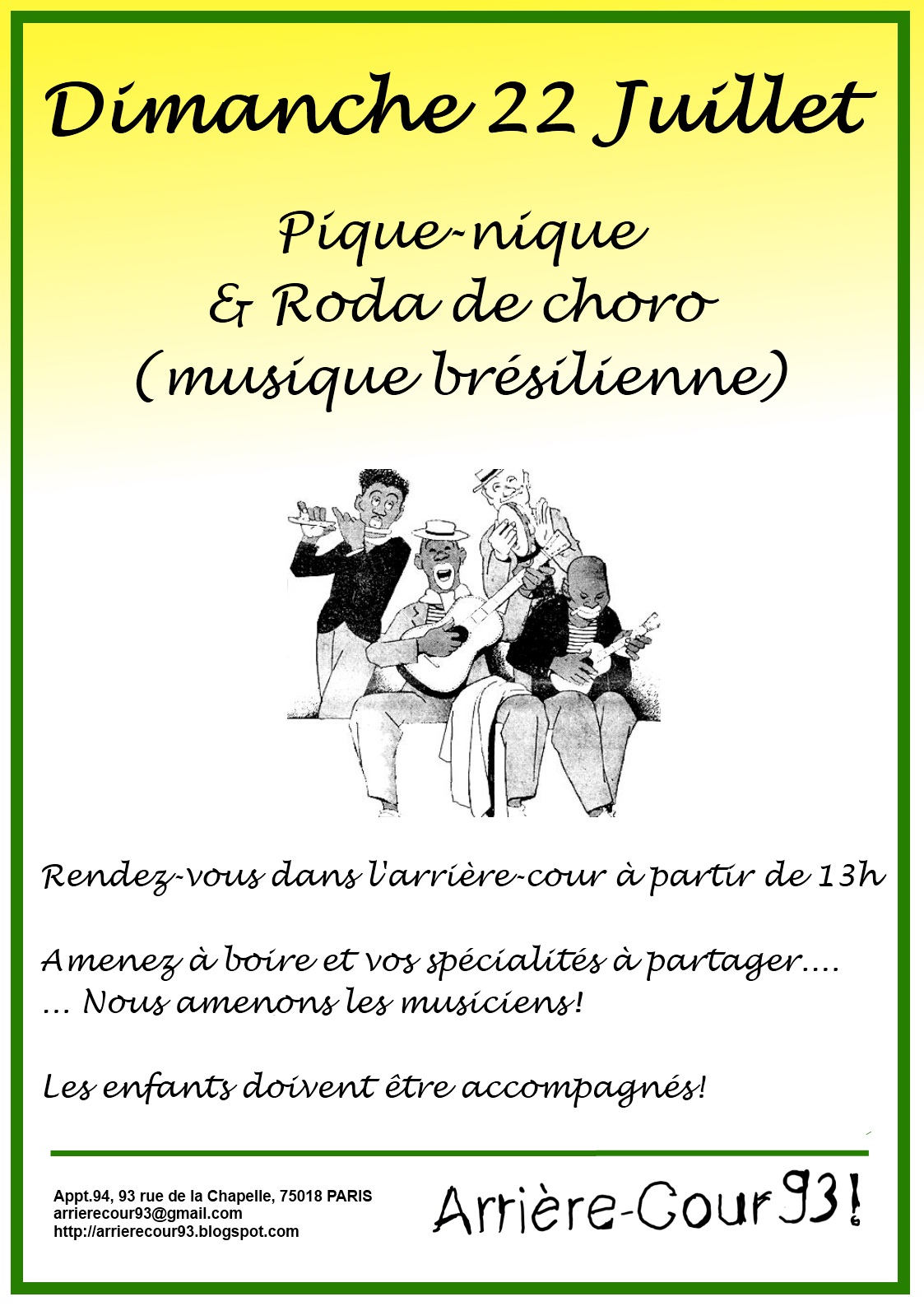 Dimanche dans l’Arrière-Cour : Roda de choro