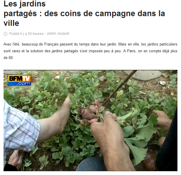 Les jardins partagés, coins de campagne en ville.