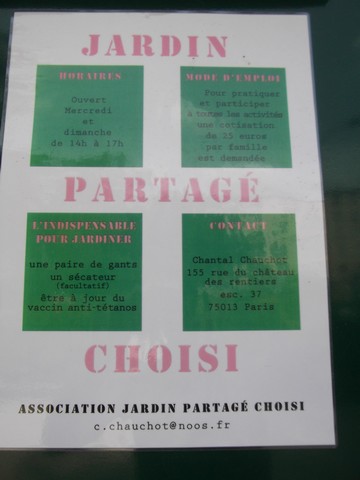 Le jardin partagé Choisi