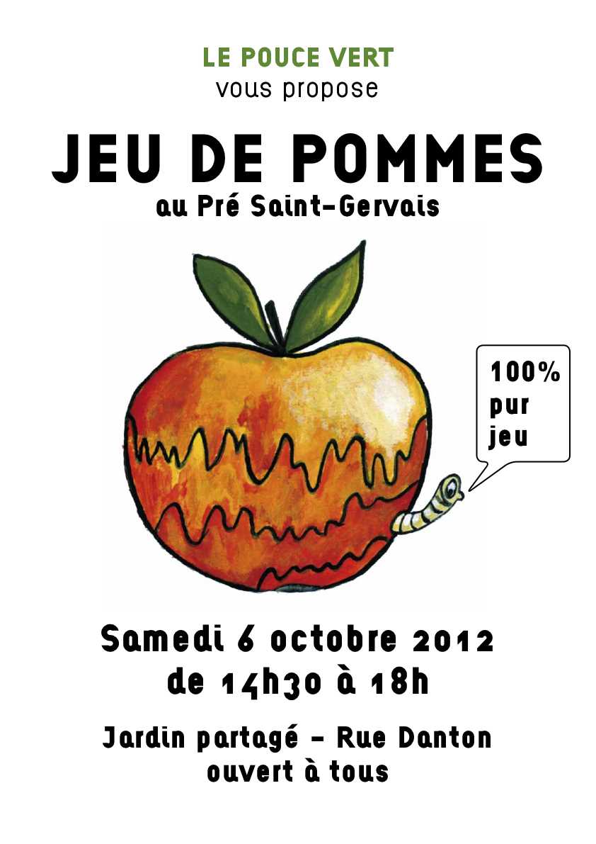 Jeu de pommes au Pouce Vert