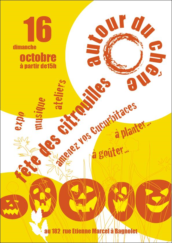 Fête des citrouilles autour du chêne