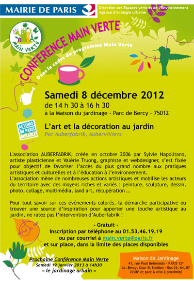 Conférence Main Verte avec Auberfabrik