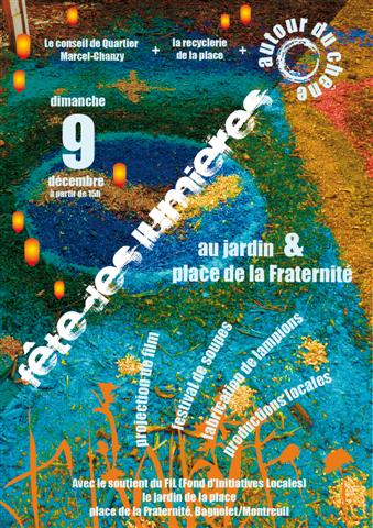 Fête des lumières au jardin et sur la place de la Fraternité