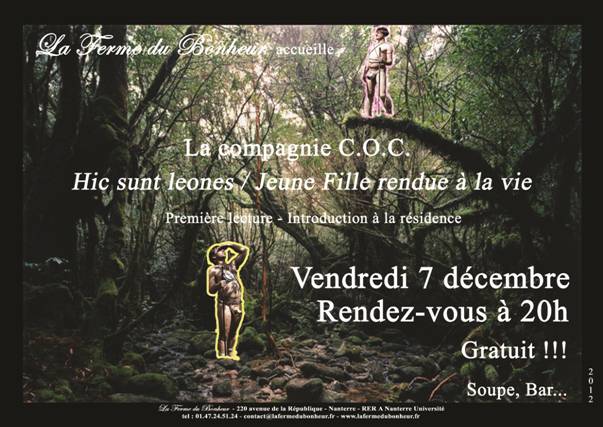 introduction à la résidence de C.O.C. à la Ferme du Bonheur