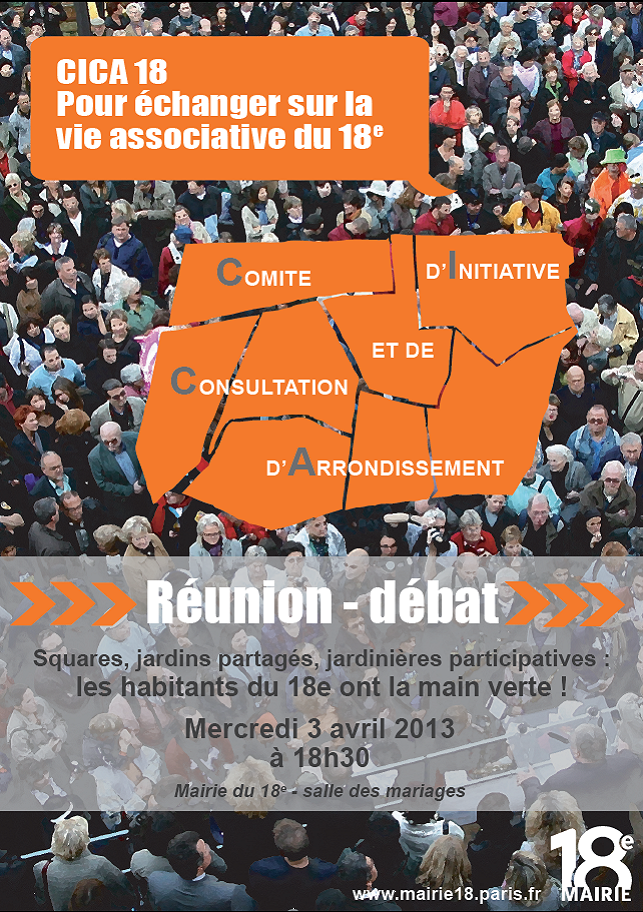 Réunion-débat « Les habitants du 18ème ont la main verte »