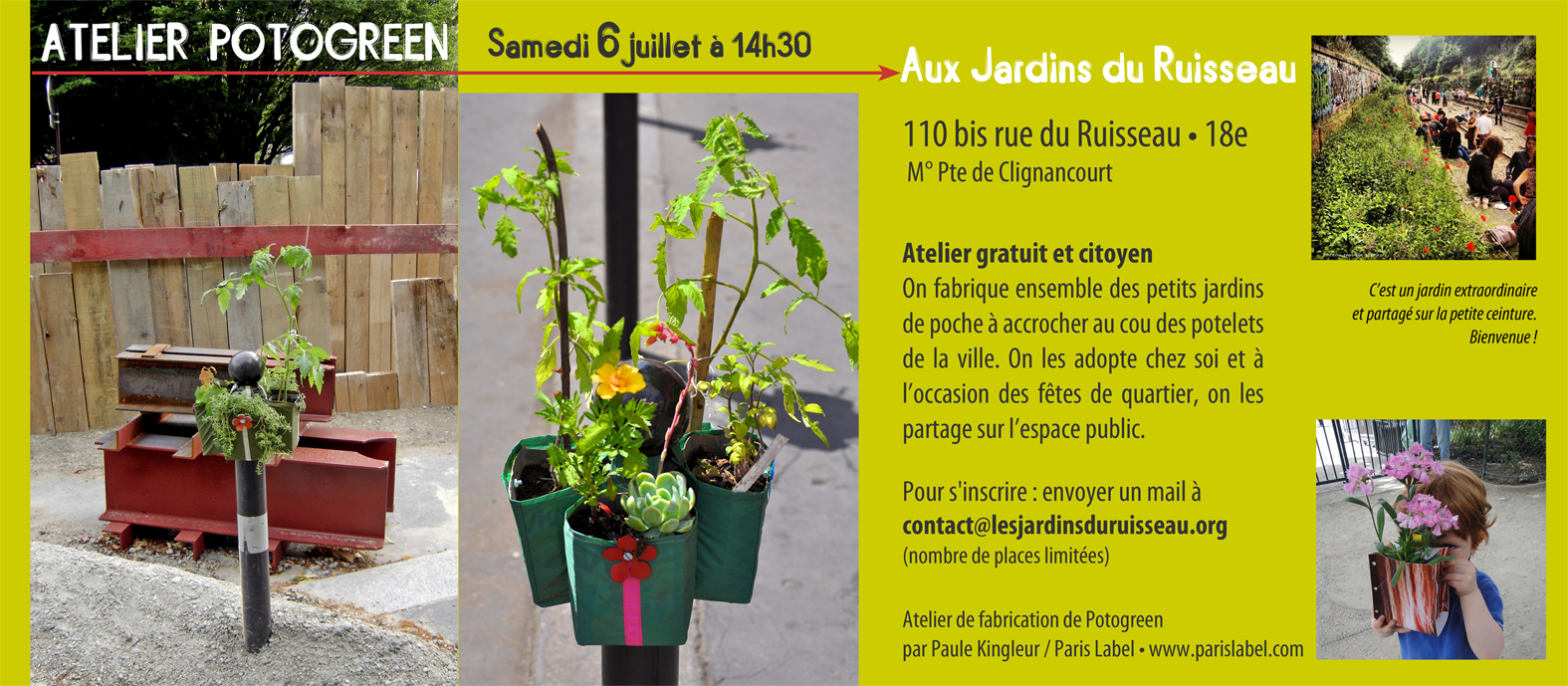 Fabrik de POTOGREEN aux Jardins du Ruisseau