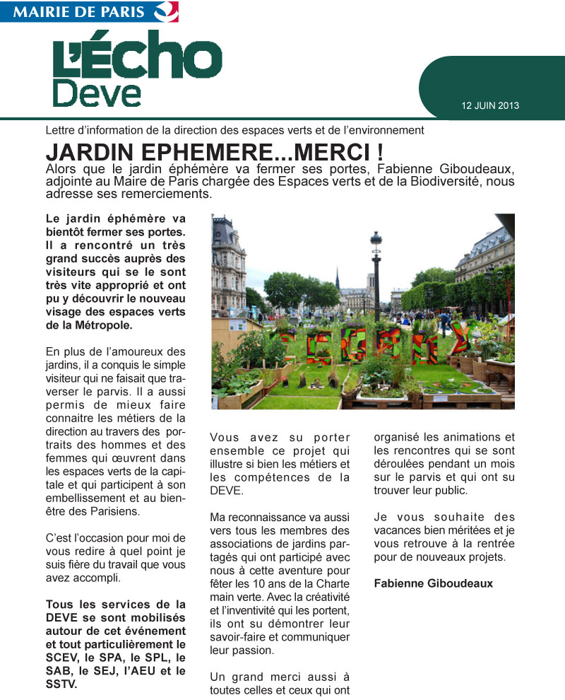 Le Parvis, c’est fini… Merci !