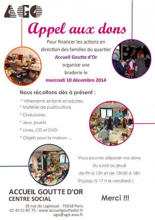 Appel à dons