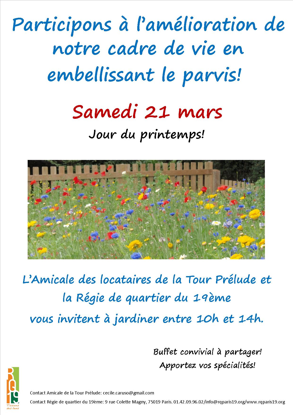 Jardinage collectif à la Tour Prélude