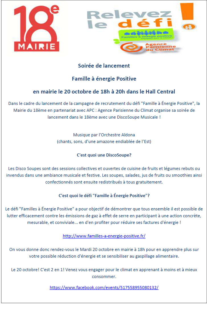lancement du défi « famille à energie positive »